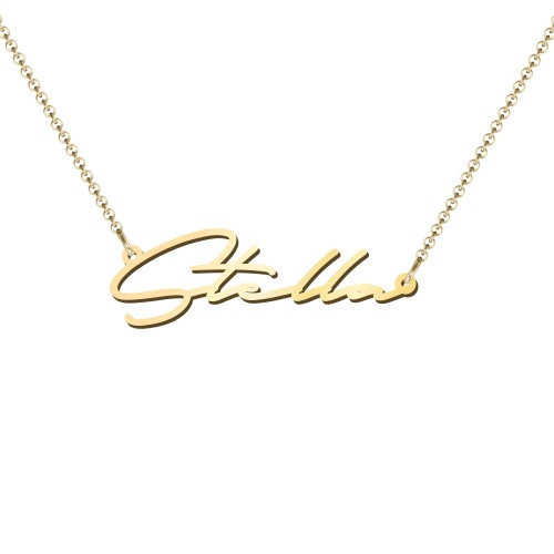 Personalized Signature Name Necklace – 18K Gold Plated Silver
