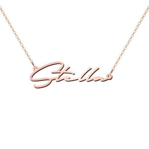 Personalized Signature Name Necklace – 10K Rose Gold