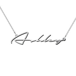 Personalized Signature Name Necklace in 925 Sterling Silver