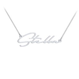 Personalized Signature Name Necklace in 925 Sterling Silver