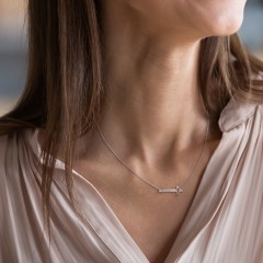 Engravable Cross Bar Pendant with Cross Cutout