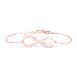 Infinite Love Name Bracelet in 10K Solid Rose Gold