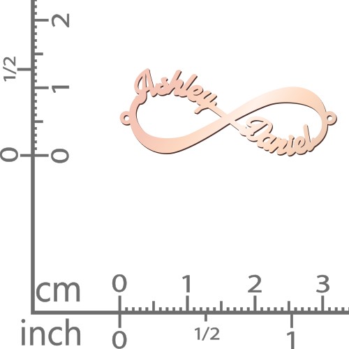 Infinite Love Name Bracelet – 10K Rose Gold
