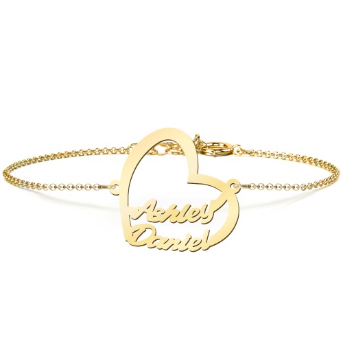 Written With Love Name Bracelet – 18K Gold Plated Silver