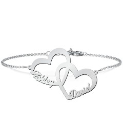 Interlocked in Love Name Bracelet – Sterling Silver