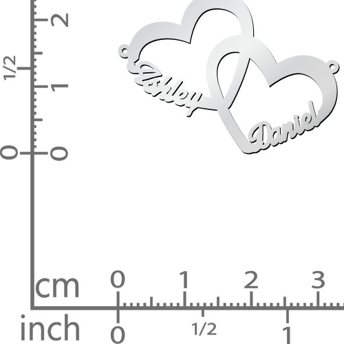 Interlocked in Love Name Bracelet – Sterling Silver
