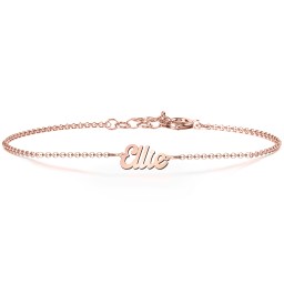 The Glamorous Name Bracelet in 10K Solid Rose Gold