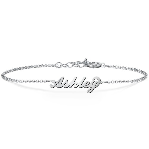 The Flourish Name Bracelet – Sterling Silver