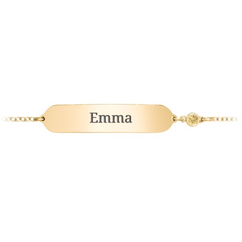 Kids and Baby Engravable Bracelet with Birthstone