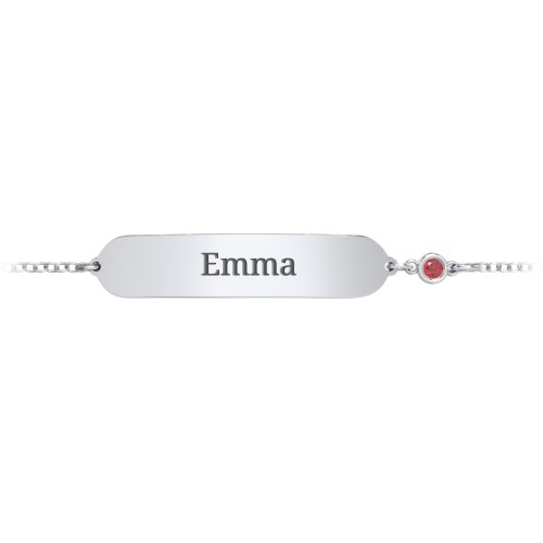 Kids and Baby Engravable Bracelet with Birthstone