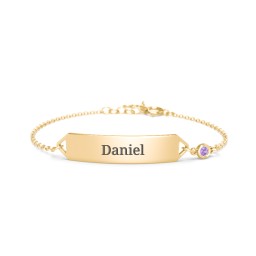 Kids and Baby Engravable Bracelet with Birthstone