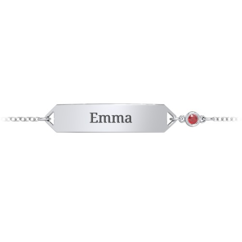 Kids and Baby Engravable Bracelet with Birthstone