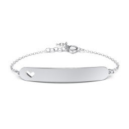 Engravable Bracelet with Heart