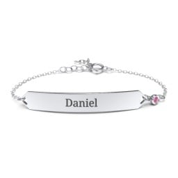 Engravable Classic Bracelet with Birthstone