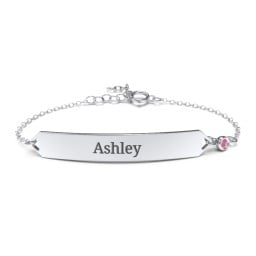 Engravable Classic Bracelet with Birthstone
