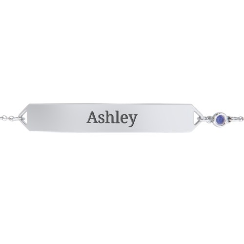 Engravable Classic Bracelet with Birthstone