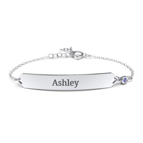 Engravable Classic Bracelet with Birthstone