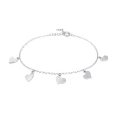 TEACHER in Blue Luvalti Womens Silver 6.7 Bracelet with Heart Shaped Charm 