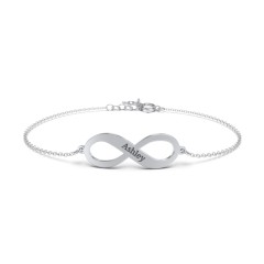 Engravable Infinity Bracelet – Sterling Silver