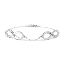 Engravable 2 Infinity Bracelet