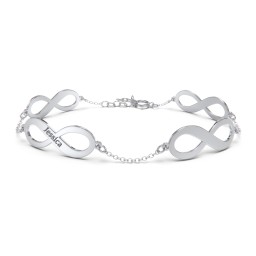 Engravable 4 Infinity Bracelet