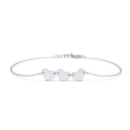 Engravable 3 Hearts Bracelet