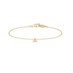 Initial Bracelet with 1 Letter - Modern in 18K Gold Plated Silver
