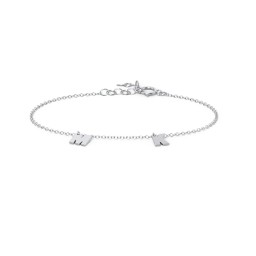 Initial Bracelet with 2 Letters - Modern in 925 Sterling Silver