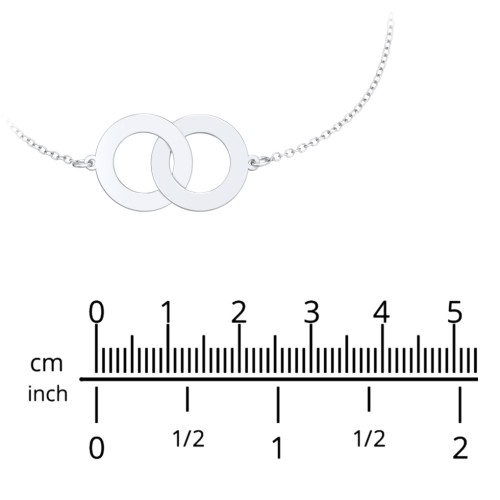 Engravable Interlocking Circles Bracelet – Sterling Silver