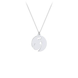 Arabic and Farsi Initial Disc Necklace in 925 Sterling Silver