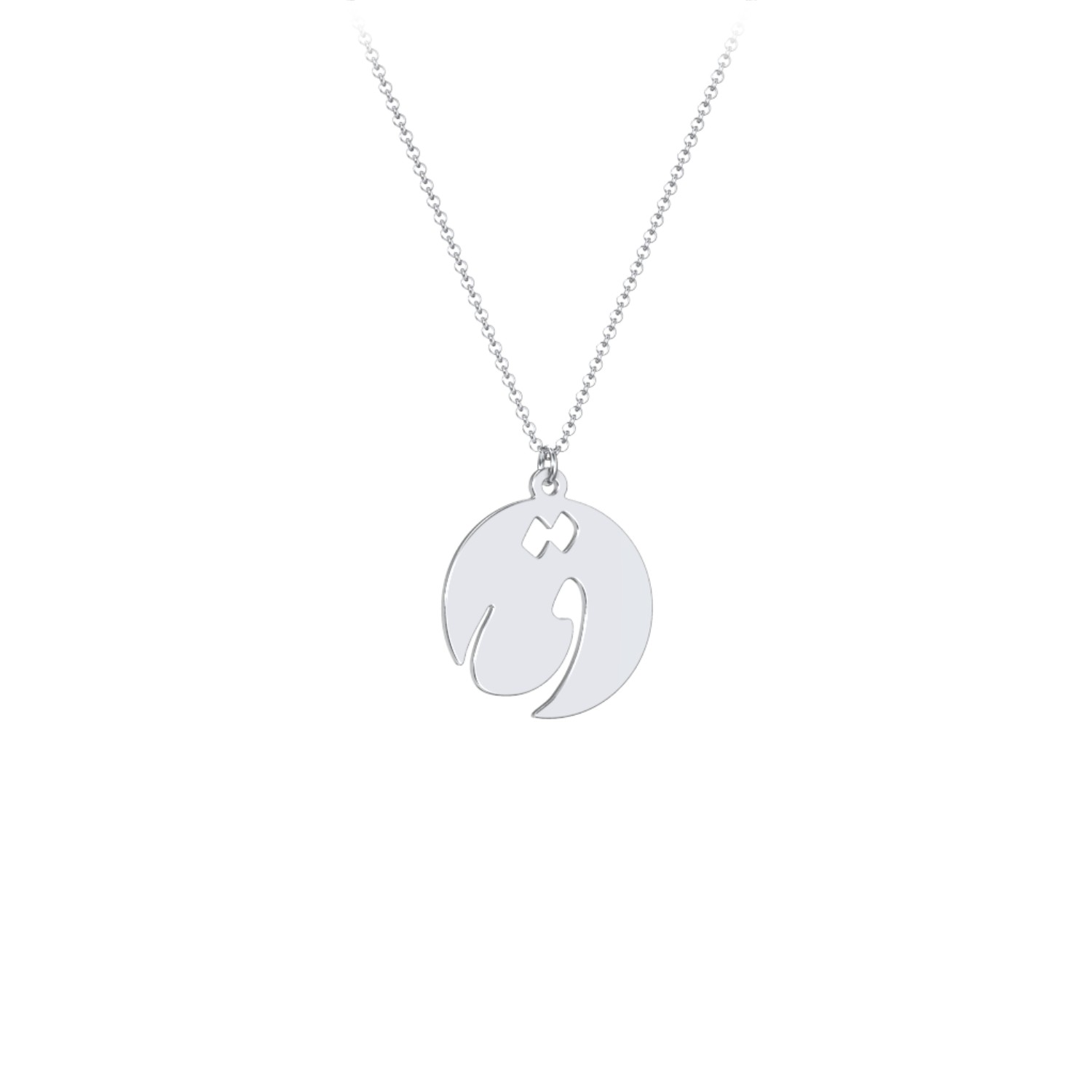 Arabic and Farsi Initial Disc Necklace