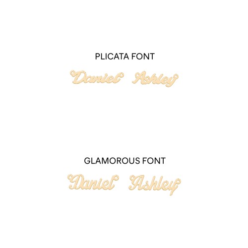 Dainty Personalized Two Name Necklace – 18K Gold Plated Silver