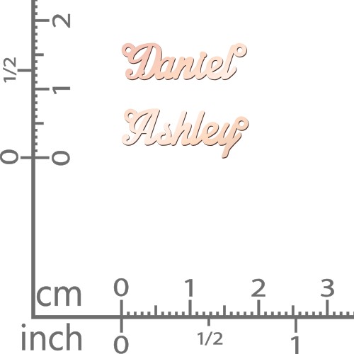Dainty Personalized Two Name Necklace – 10K Rose Gold