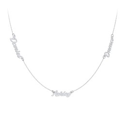 Dainty Personalized Three Name Necklace
