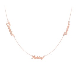 Dainty Personalized Three Name Necklace