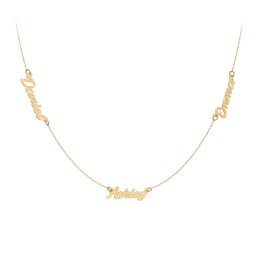 Dainty Personalized Three Name Necklace