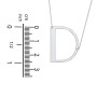 Engravable Asymmetrical Initial Necklace - D