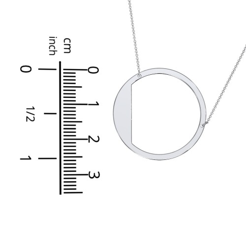 Engravable Asymmetrical Initial Necklace - O