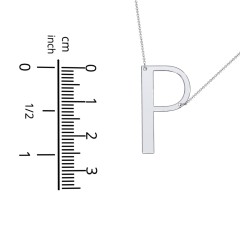 Engravable Asymmetrical Initial Necklace - P