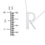 Engravable Asymmetrical Initial Necklace - R