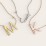 Engravable Asymmetrical Initial Necklace - U – Sterling Silver