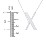 Engravable Asymmetrical Initial Necklace - X – Sterling Silver