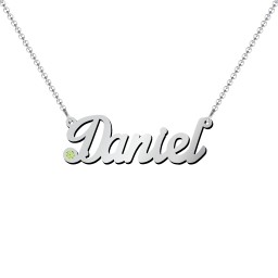 Personalized Birthstone Name Necklace