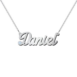 Personalized Birthstone Name Necklace