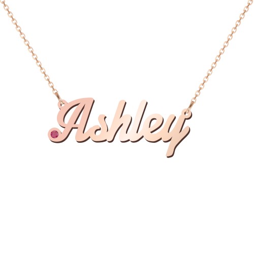 Personalized Birthstone Name Necklace