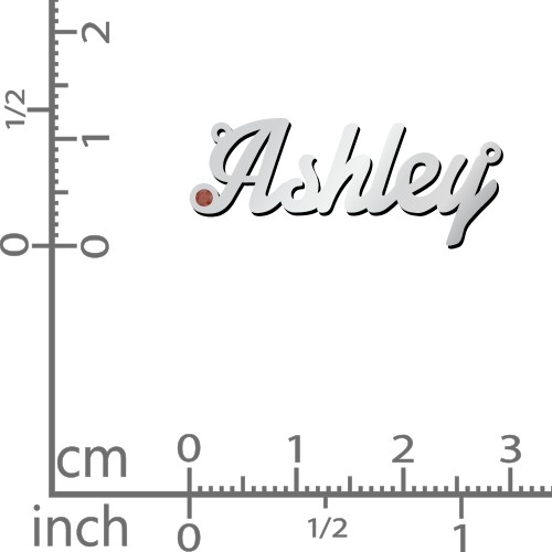 Personalized Birthstone Name Necklace – Sterling Silver with Garnet
