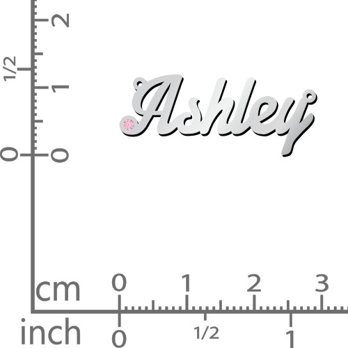 Personalized Birthstone Name Necklace – Sterling Silver with Pink Tourmaline
