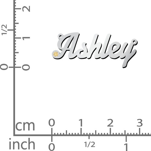 Personalized Birthstone Name Necklace – Sterling Silver with Citrine