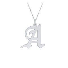 Gothic Initial Necklace – Token Jewelry