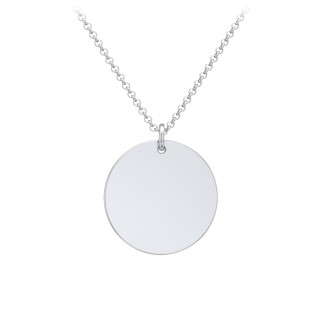 Initial and Date Engravable Disc Necklace - 1
